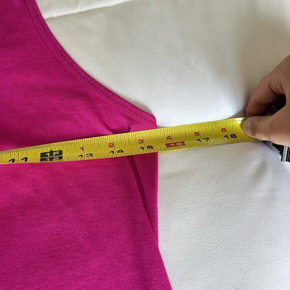 Athleta Tank Top Womens XS Drape Open Back Scoop Neck Sleeveless Magenta Pink - Picture 3 of 5